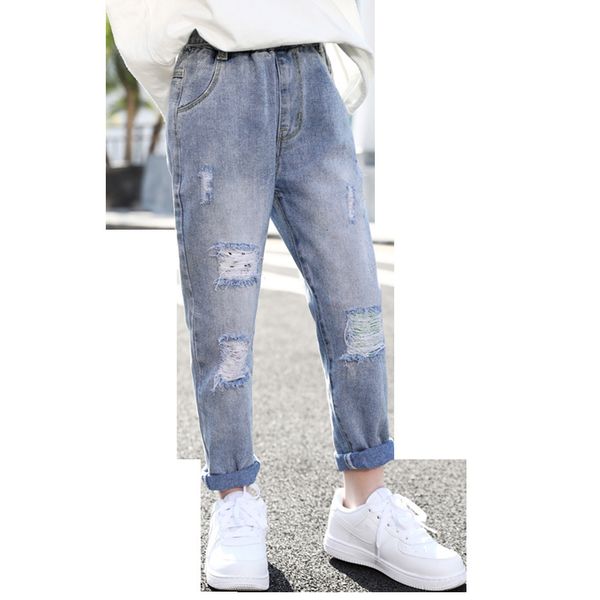 jeans for girls hole ripped pants elastic waist children s mid wiat clothes 6 8 10 12 14 230711, Blue
jeans for girls hole ripped pants elastic waist children s mid wiat clothes 6 8 10 12 14 230711, Blue