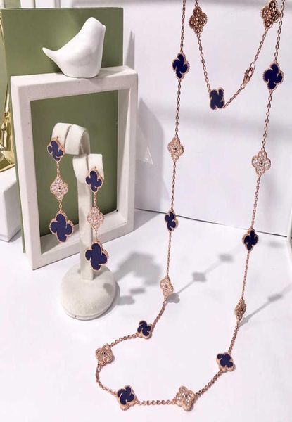 four leaf clover charms long necklace bracelet earring jewelry sets7985033, Silver
four leaf clover charms long necklace bracelet earring jewelry sets7985033, Silver