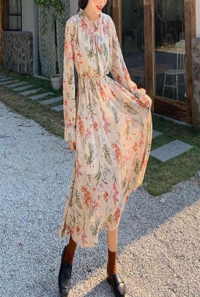 heydress vintage floral print women chiffon dress full sleeve laceup female dress slim waist midi vestidos spring 2104269892642, Black;gray
heydress vintage floral print women chiffon dress full sleeve laceup female dress slim waist midi vestidos spring 2104269892642, Black;gray