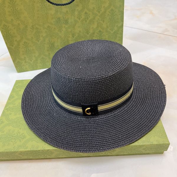 

23ss designer wide brim straw hats for men women bucket hats letter g strawhat grass braid caps sun hats high quality, Blue;gray