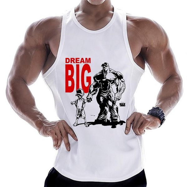 men' tank bodybuilding men cotton sleeveless shirt gym fitness training clothes stringer singlet male summer casual printed vest 2307, White;black
men' tank bodybuilding men cotton sleeveless shirt gym fitness training clothes stringer singlet male summer casual printed vest 2307, White;black