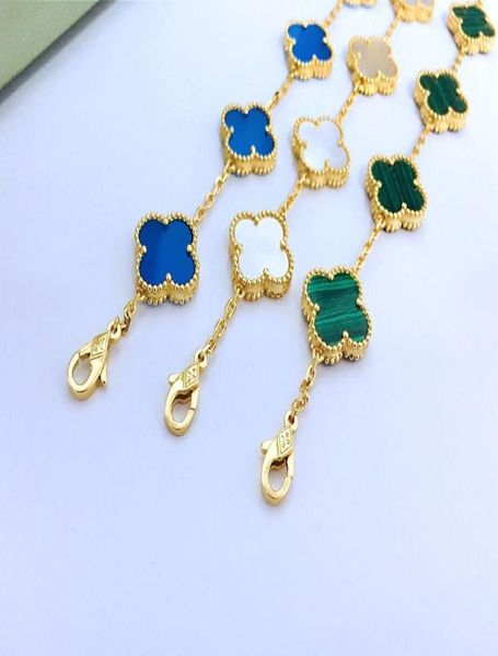 l shell clover bracelets with green agate fourleaf clover for women silver rose gold v flower bracelet1655538, Golden;silver
l shell clover bracelets with green agate fourleaf clover for women silver rose gold v flower bracelet1655538, Golden;silver