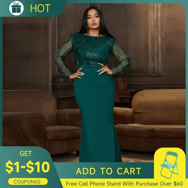 dresses plus size women's dress 2023 new fashion large high waist lady female maxi dress long sleeve tassels evening party dresses, Black;gray
dresses plus size women's dress 2023 new fashion large high waist lady female maxi dress long sleeve tassels evening party dresses, Black;gray