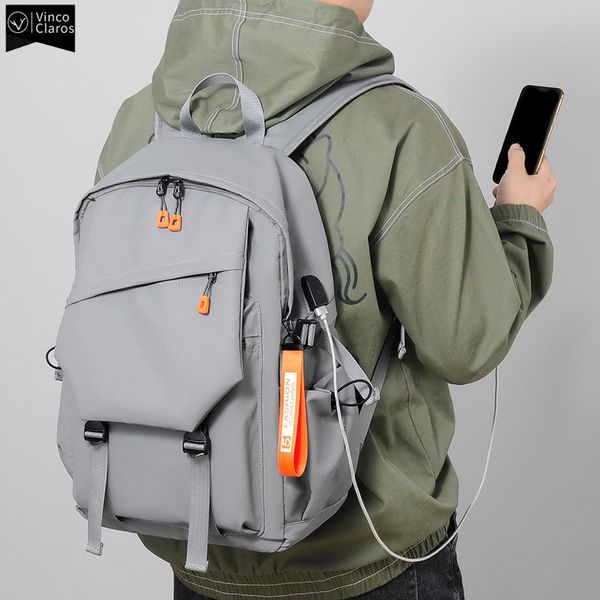 school bags vc men's waterproof backpack simple solid urban man usb backpacks for men lightweight laptrend bag 230710
school bags vc men's waterproof backpack simple solid urban man usb backpacks for men lightweight laptrend bag 230710