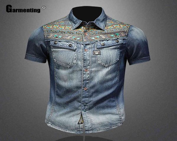 men039s tshirts fashion summer short sleeve model patchwork mens denim shirt casual slim jean blouse men clothing zz4159757, White;black
men039s tshirts fashion summer short sleeve model patchwork mens denim shirt casual slim jean blouse men clothing zz4159757, White;black