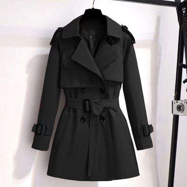 jeans spring and autumn midlength women's trench british temperament slim fit and thin jacket 2023 casual trench coat women clothing, Blue
jeans spring and autumn midlength women's trench british temperament slim fit and thin jacket 2023 casual trench coat women clothing, Blue