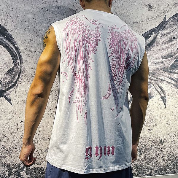 men' tank men sleeveless muscle shirts broad shoulders gym fitness workout tees for 230710, White;black
men' tank men sleeveless muscle shirts broad shoulders gym fitness workout tees for 230710, White;black