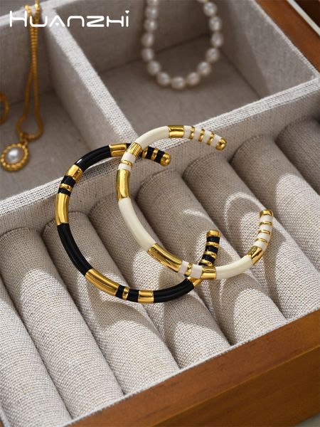 bangle huanzhi enamel spliced copper gold plated cuff bracelet for women men fashion exquisite vintage daily work jewelry ancessories 230710, Black
bangle huanzhi enamel spliced copper gold plated cuff bracelet for women men fashion exquisite vintage daily work jewelry ancessories 230710, Black