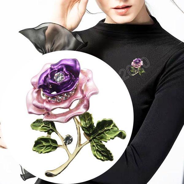 fashion flower brooch elegant crystal rhinestone brooch painted flower pins for women party clothing jewelry accessories gifts, Gray
fashion flower brooch elegant crystal rhinestone brooch painted flower pins for women party clothing jewelry accessories gifts, Gray