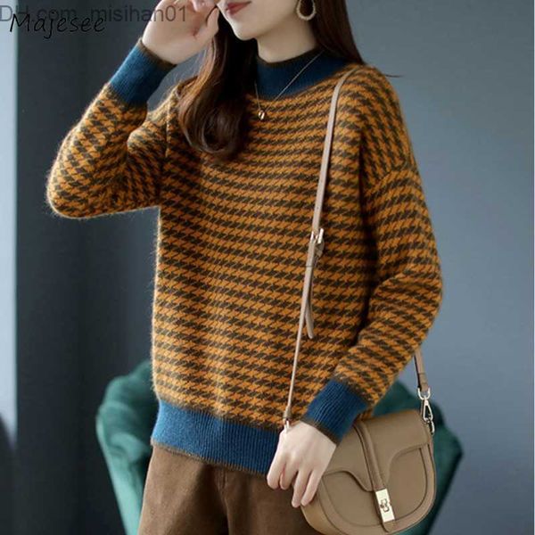 women's sweaters pullovers women's hound half turtle neck loose soft long sleeve knitted elegant retro birthday style women's, White;black
women's sweaters pullovers women's hound half turtle neck loose soft long sleeve knitted elegant retro birthday style women's, White;black