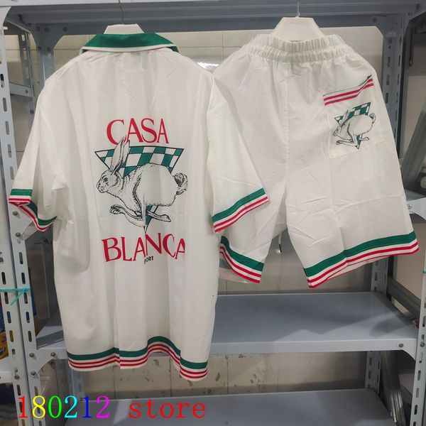 men's tracksuits rabbit grid stripe pattern casablanca thin fabric short shirt set men women hawaii beach holiday shortpant suit summer, Gray
men's tracksuits rabbit grid stripe pattern casablanca thin fabric short shirt set men women hawaii beach holiday shortpant suit summer, Gray