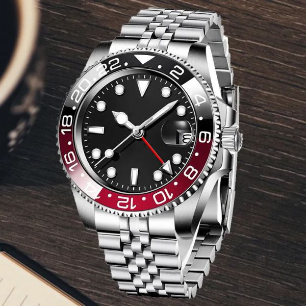 movement watches man watches style 40mm black dial master automatic mechanical sapphire glass classic model folding wristwatch super luminou, Slivery;brown
movement watches man watches style 40mm black dial master automatic mechanical sapphire glass classic model folding wristwatch super luminou, Slivery;brown