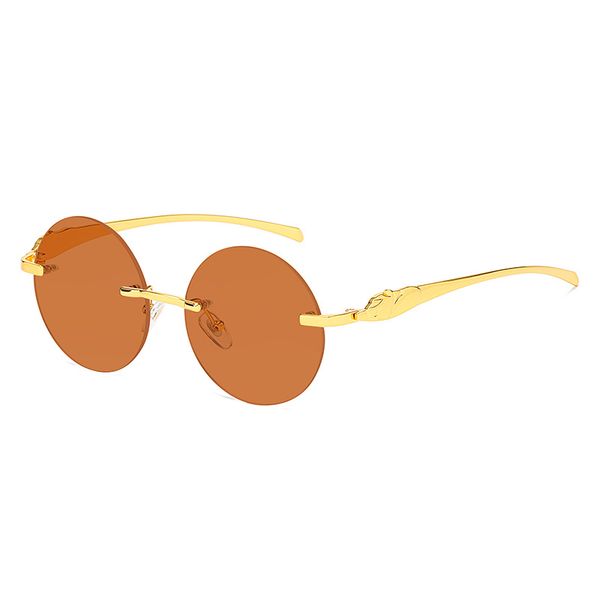 2023 new luxury brand leopard leg sunglasses for women vintage alloy rimless round sun glasses men retro black brown eyewear, White;black
2023 new luxury brand leopard leg sunglasses for women vintage alloy rimless round sun glasses men retro black brown eyewear, White;black