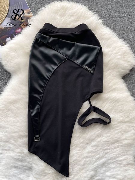 women s jumpsuits rompers singreiny female pu leather skirt patchwork elastic waist slin sheath mini streetwear korean club sensual skirts 2, Black;white
women s jumpsuits rompers singreiny female pu leather skirt patchwork elastic waist slin sheath mini streetwear korean club sensual skirts 2, Black;white