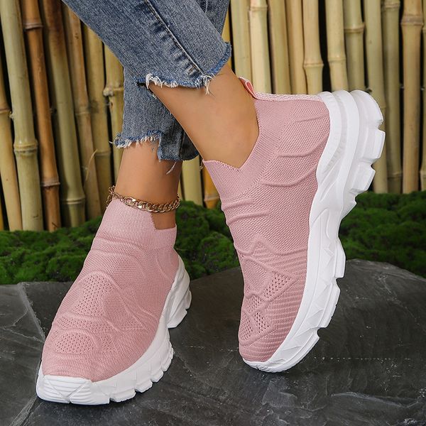 dress shoes breathable knitted sneakers for women slip-on thick bottom mesh vulcanize shoes ladies plus size 42 non-slip casual sock shoes 2, Black
dress shoes breathable knitted sneakers for women slip-on thick bottom mesh vulcanize shoes ladies plus size 42 non-slip casual sock shoes 2, Black