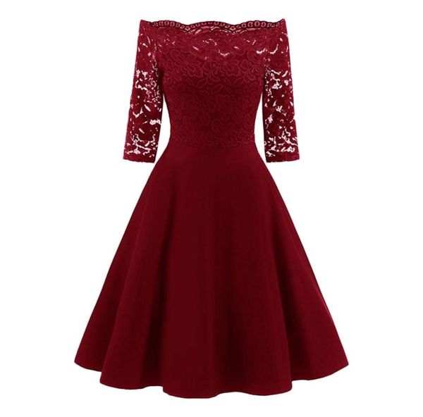 zaful spring women retro dress lace panel off the shoulder vintage flare dresses elegant solid midi party dress vestido mujer7592625, White;black
zaful spring women retro dress lace panel off the shoulder vintage flare dresses elegant solid midi party dress vestido mujer7592625, White;black