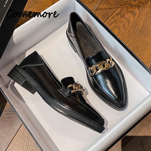 dress shoes comemore plus size 42 oxford woman loafers 2023 leather flats chains sneakers trend girls lolita medium heels spring 230710, Black
dress shoes comemore plus size 42 oxford woman loafers 2023 leather flats chains sneakers trend girls lolita medium heels spring 230710, Black