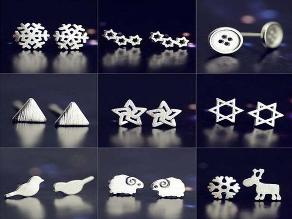925 pure silver earring needleplated platinum earring snowstarsheeptriangle mix delivery no fade 1116326, Golden
925 pure silver earring needleplated platinum earring snowstarsheeptriangle mix delivery no fade 1116326, Golden