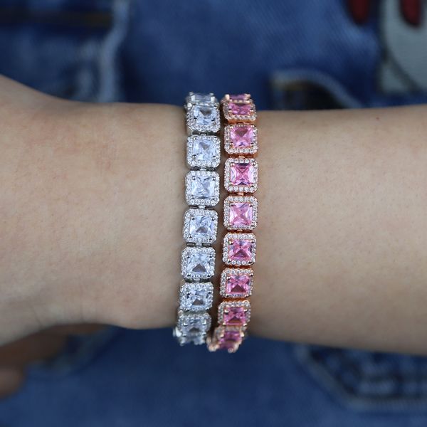 chain punk styles blue white pink 3 color cubic zirconia square cz cluster tennis bracelet for women girl iced out jewelry 230710, Black
chain punk styles blue white pink 3 color cubic zirconia square cz cluster tennis bracelet for women girl iced out jewelry 230710, Black