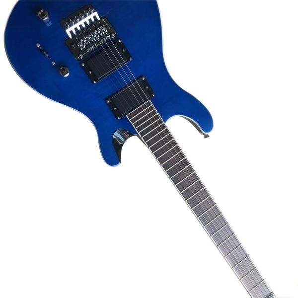 dark blue body white binding double shake electric guitar
dark blue body white binding double shake electric guitar