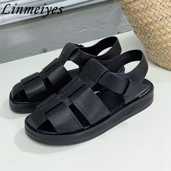 sandals summer flat woman weaving hollow outs casual round toe genuine leather thick sole roman women 2023 230710, Black
sandals summer flat woman weaving hollow outs casual round toe genuine leather thick sole roman women 2023 230710, Black