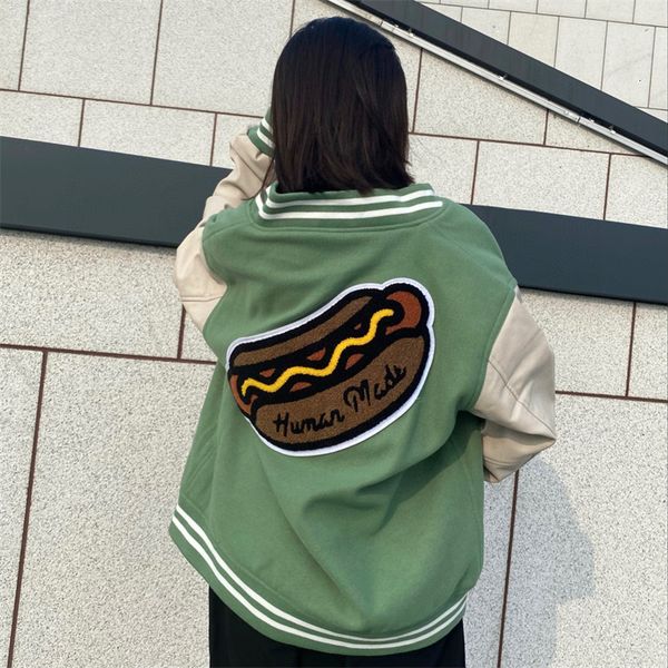 men's jackets human made 22fw japan autumn and winter duck love printing men's and women's baseball jackets cotton loose coat, Black;brown
men's jackets human made 22fw japan autumn and winter duck love printing men's and women's baseball jackets cotton loose coat, Black;brown