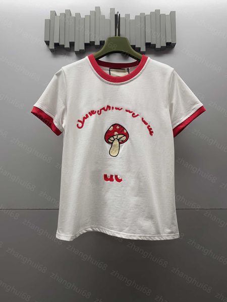 23ss tee womens t-shirt womens designer clothing round neck pure cotton color mosaic mushroom alphabet embroidery short sleeve t-shirt women, White
23ss tee womens t-shirt womens designer clothing round neck pure cotton color mosaic mushroom alphabet embroidery short sleeve t-shirt women, White