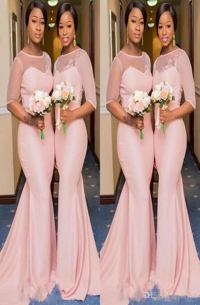 2019 sheer lace neck blush pink african nigerian mermaid bridesmaid dresses with sleeve plus size maid of honor wedding guest gown9815002, White;pink
2019 sheer lace neck blush pink african nigerian mermaid bridesmaid dresses with sleeve plus size maid of honor wedding guest gown9815002, White;pink