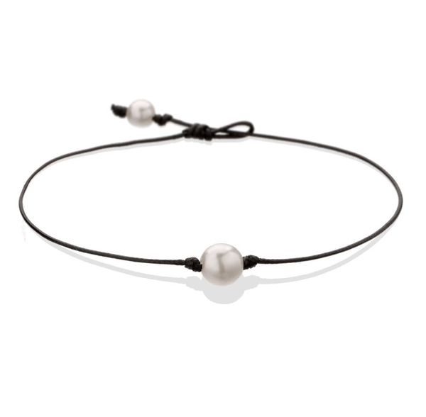 pearl single cultured freshwater pearls necklace choker for women genuine leather jewelry handmade black 14 inches7745337, Silver
pearl single cultured freshwater pearls necklace choker for women genuine leather jewelry handmade black 14 inches7745337, Silver