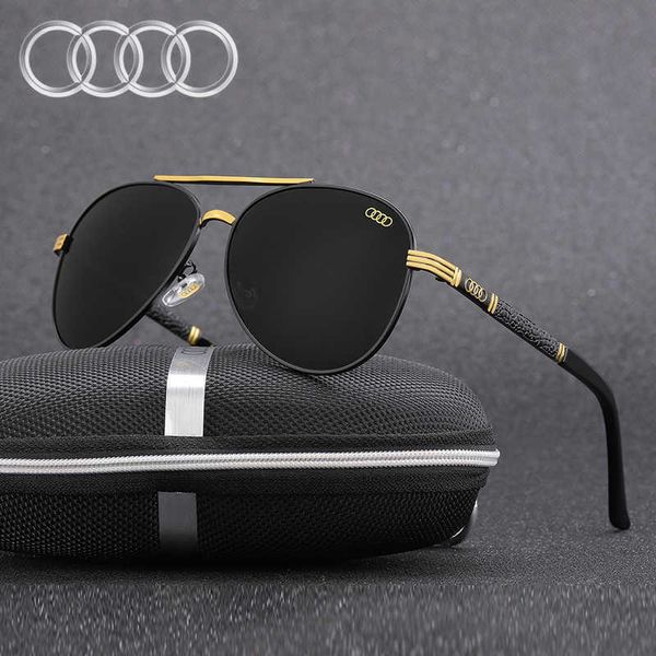 fashion audi sunglasses brand for men's square polarized driving glasses new toad trend with logo box, White;black
fashion audi sunglasses brand for men's square polarized driving glasses new toad trend with logo box, White;black
