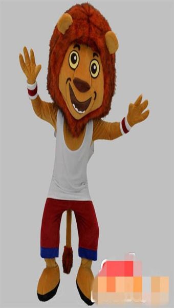 custom lion mascot costume character costume size 018921144, Red;yellow