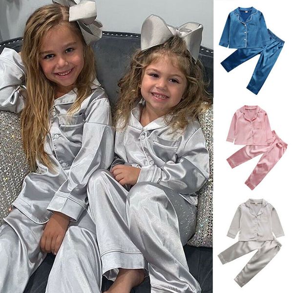 pajamas kids pajamas autumn girls boys satin sleepwear nightwear baby infant clothes solid pajama sets children's pyjamas 1-7y 230710, Blue;red
pajamas kids pajamas autumn girls boys satin sleepwear nightwear baby infant clothes solid pajama sets children's pyjamas 1-7y 230710, Blue;red