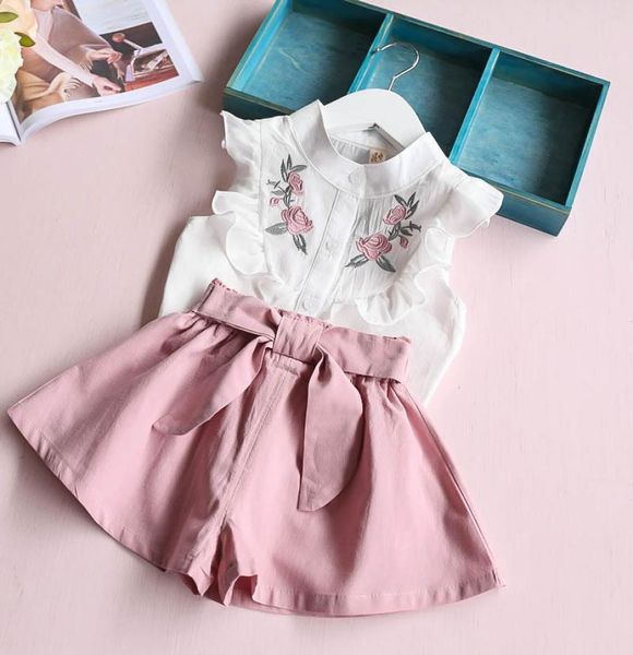 new products listed 2018 girls summer wear short sleeved suits flower embroidered blouse waist belt trousers two piece1289499, White
new products listed 2018 girls summer wear short sleeved suits flower embroidered blouse waist belt trousers two piece1289499, White