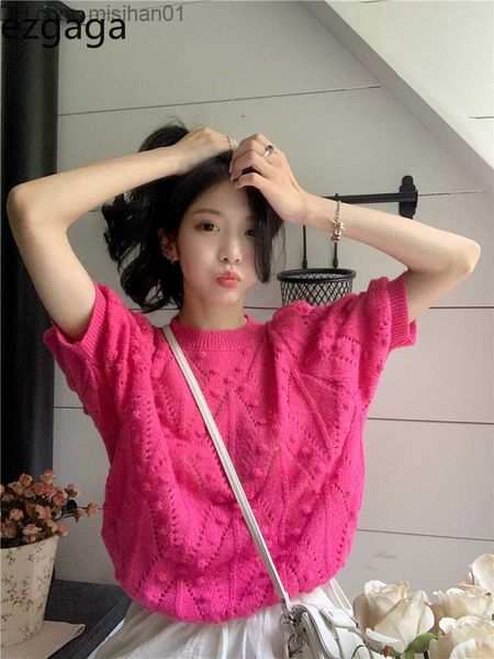 women's sweaters ezgaga knitted women's puff short sleeve hollow spring/summer loose sweater drn thin fashion women z230711, White;black
women's sweaters ezgaga knitted women's puff short sleeve hollow spring/summer loose sweater drn thin fashion women z230711, White;black
