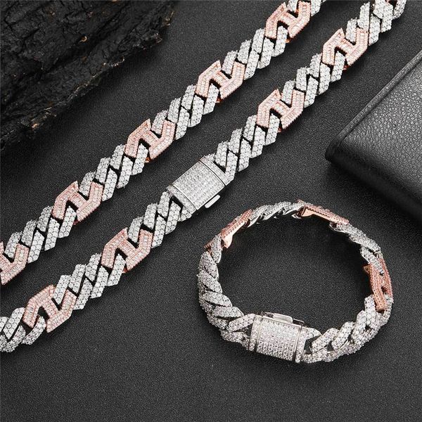 15mm flap buckle cuban necklace double row zircon rhombus cuban chain for men women, Silver
15mm flap buckle cuban necklace double row zircon rhombus cuban chain for men women, Silver