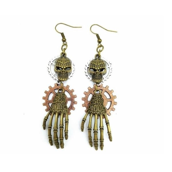 stud vintage gears steampunk drop earrings halloween skull hand party fashion jewelry 230710, Golden;silver
stud vintage gears steampunk drop earrings halloween skull hand party fashion jewelry 230710, Golden;silver