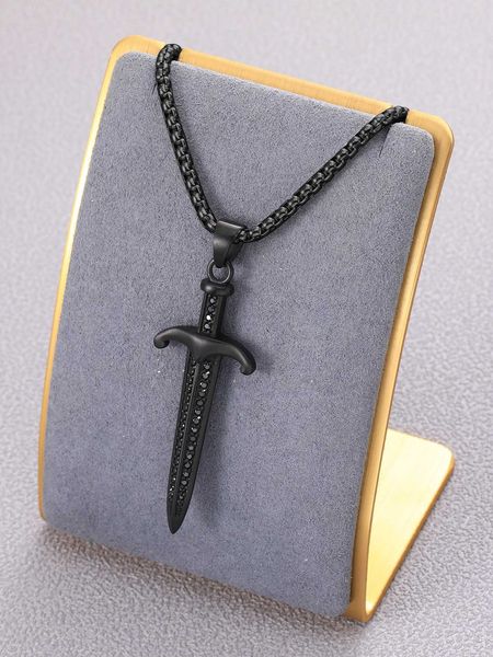 fashionable and popular 1pc men sword pendant necklace stainless steel jewelry for vacation and for a stylish look, Silver
fashionable and popular 1pc men sword pendant necklace stainless steel jewelry for vacation and for a stylish look, Silver