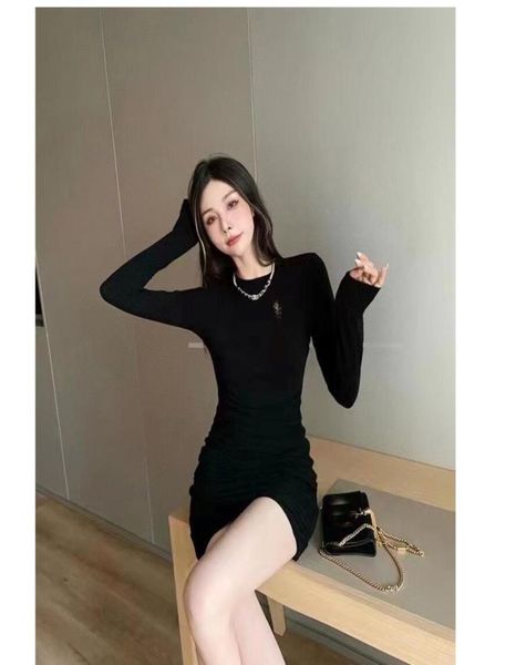 zhen letter brooch decoration pleated waist offtheshoulder long sleeve dress6397367, Black;gray
zhen letter brooch decoration pleated waist offtheshoulder long sleeve dress6397367, Black;gray