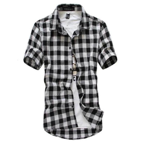 2020 new fashion plaid shirt casual men short sleeve high collar chemise homme vintage shirt men clothing8161005, White;black
2020 new fashion plaid shirt casual men short sleeve high collar chemise homme vintage shirt men clothing8161005, White;black