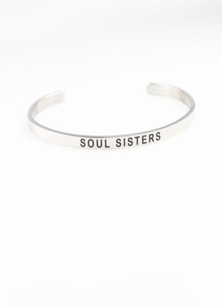 soul sister mantra bracelets for women gift stainless steel bangles inspirational jewelry4761921, Black
soul sister mantra bracelets for women gift stainless steel bangles inspirational jewelry4761921, Black