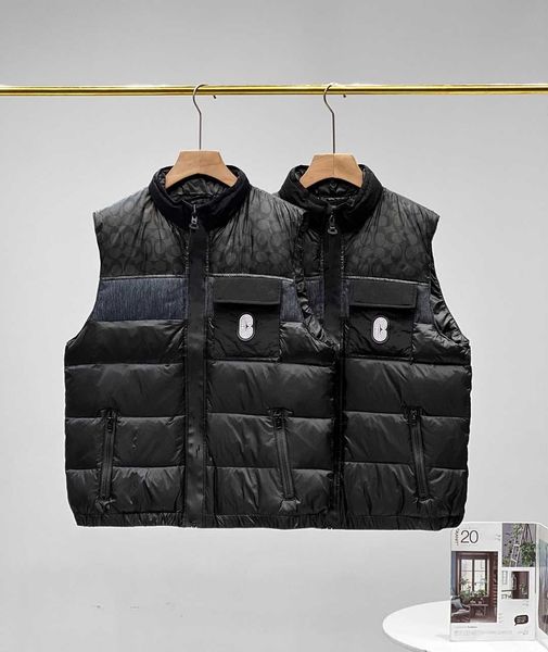 autumn and winter presbyteria c word splicing down vest, standing collar windproof design, protect the neck from air leakage, the hem closin, Black
autumn and winter presbyteria c word splicing down vest, standing collar windproof design, protect the neck from air leakage, the hem closin, Black