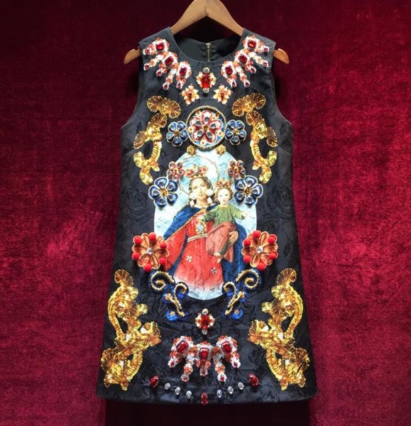 2018 spring summer european style slim waist printing retro vest loose dress tide highend luxury diamond black dresses3015591, White;black
2018 spring summer european style slim waist printing retro vest loose dress tide highend luxury diamond black dresses3015591, White;black