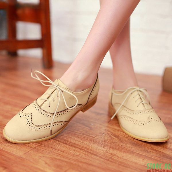 dress shoes vintage flat oxfords black beige pu round toe low square heel brogues casual office party lace up ladies 230710
dress shoes vintage flat oxfords black beige pu round toe low square heel brogues casual office party lace up ladies 230710