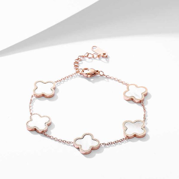2023 clover bracelet four leaf clover titanium steel bracelet rose gold fashion temperament korean version niche star lucky four leaf clover, Golden;silver
2023 clover bracelet four leaf clover titanium steel bracelet rose gold fashion temperament korean version niche star lucky four leaf clover, Golden;silver