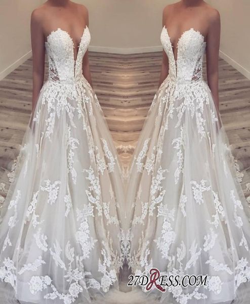 a line strapless sweetheart neckline sleeveless lace wedding dresses sheer illusion bodice elegant wedding dress bridal gowns brid5600300, White
a line strapless sweetheart neckline sleeveless lace wedding dresses sheer illusion bodice elegant wedding dress bridal gowns brid5600300, White