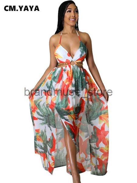 basic casual dresses cm.yaya elegant women floral halter v-neck backless cut out waist chain sleeveless high side split fit flare maxi long, Black;gray
basic casual dresses cm.yaya elegant women floral halter v-neck backless cut out waist chain sleeveless high side split fit flare maxi long, Black;gray