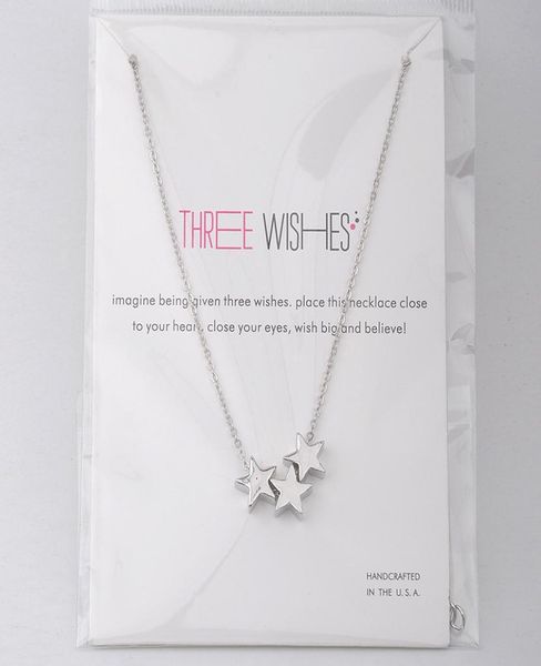 dogeared three wishes triple floating slide star pendant necklace clavicle chains fashion statement necklace women with c6776648, Silver
dogeared three wishes triple floating slide star pendant necklace clavicle chains fashion statement necklace women with c6776648, Silver