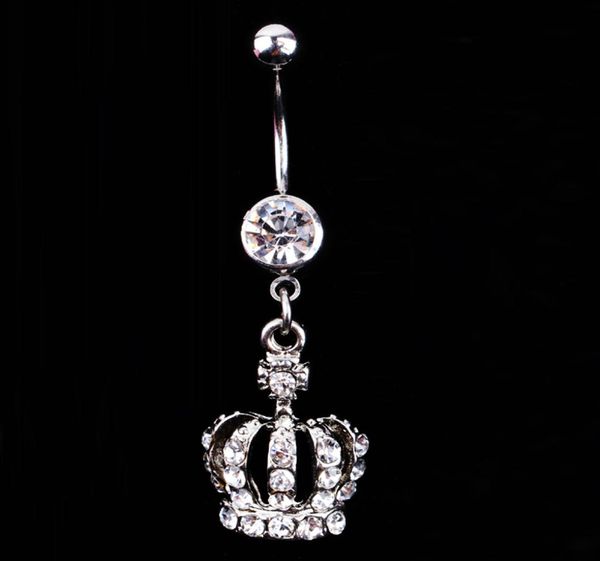 new fashion crown charm rhinestone body piercing jewelry belly button ring navel jewelry body 5001146, Silver
new fashion crown charm rhinestone body piercing jewelry belly button ring navel jewelry body 5001146, Silver