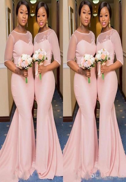2019 sheer lace neck blush pink african nigerian mermaid bridesmaid dresses with sleeve plus size maid of honor wedding guest gown9918303, White;pink
2019 sheer lace neck blush pink african nigerian mermaid bridesmaid dresses with sleeve plus size maid of honor wedding guest gown9918303, White;pink