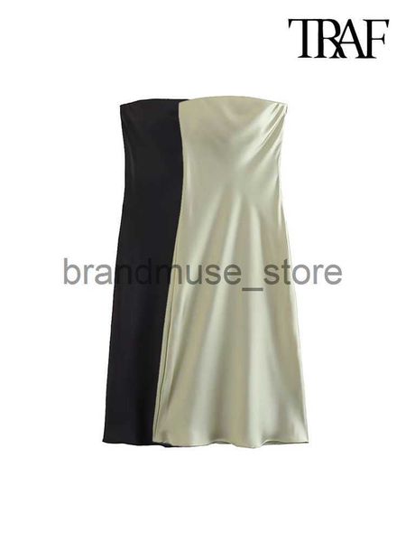 basic casual dresses traf women fashion strapless satin party midi dress straight neck side zipper female dresses vestidos mujer j230711, Black;gray
basic casual dresses traf women fashion strapless satin party midi dress straight neck side zipper female dresses vestidos mujer j230711, Black;gray